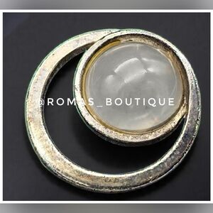 Silver-Tone Pools of Light and Crystal Pendant